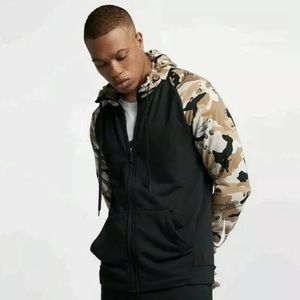 NIKE $65 Men's Dri-Fit FULL ZIP HOODIE CAMO Size S